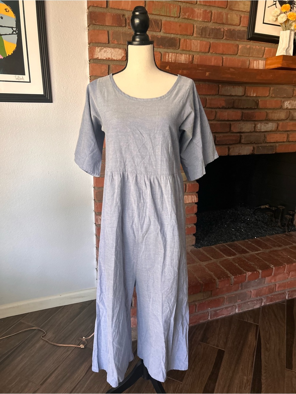 Amae Co. Wide Leg Jumpsuit in Light Blue Sz M